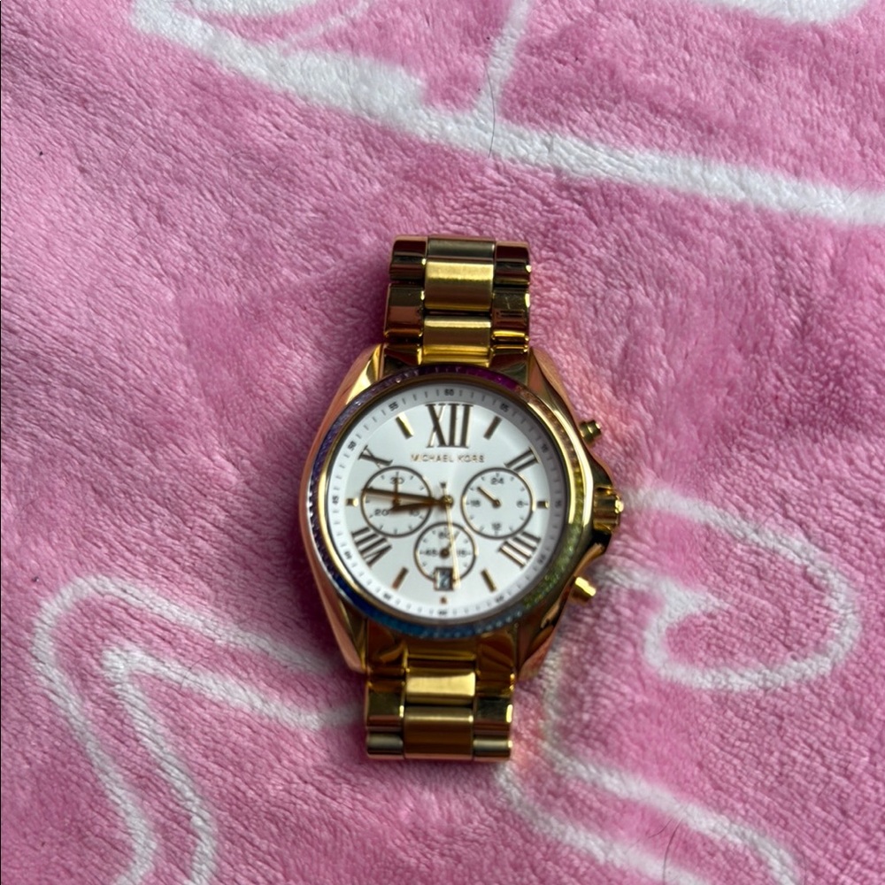 Michael Kors Gold Watch with White Dial